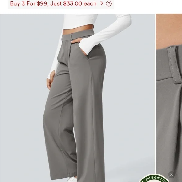 Halara Women's High Waisted Straight Leg Work Pant Trio - Picture 11 of 16